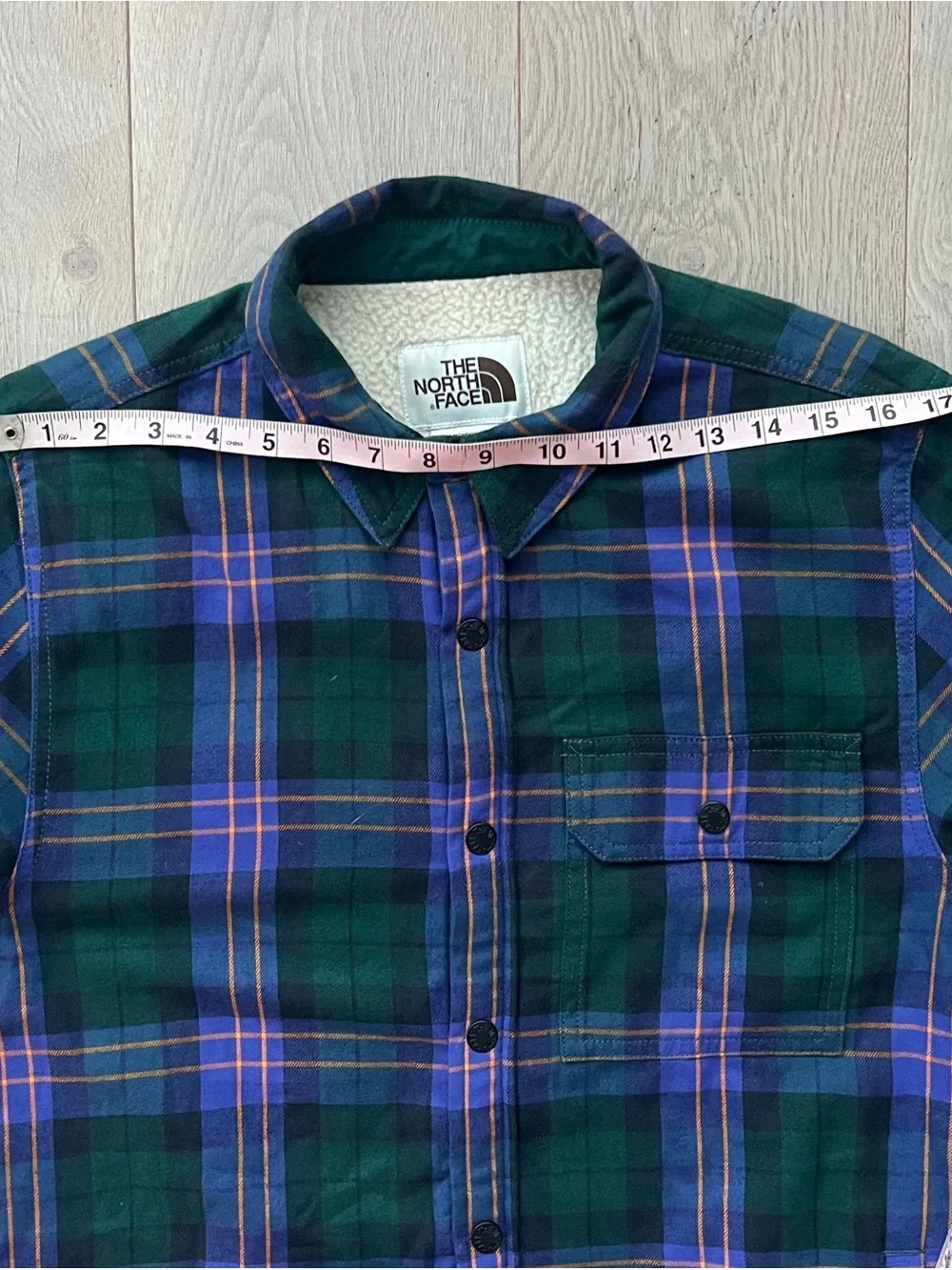 The North Face Men's Size S Fleece Lined Plaid Shacket Shirt Jacket